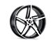 Kraze Milano Gloss Black Machined Wheel; 18x8 (05-09 Mustang GT, V6)