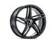 Kraze Milano Satin Black Wheel; 17x8 (05-09 Mustang GT, V6)