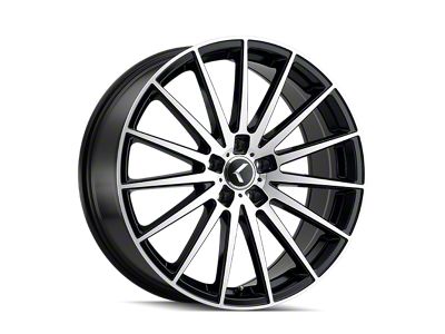 Kraze Stunna Matte Black Machined Wheel; 22x8.5 (05-09 Mustang)