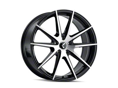 Kraze Turismo Gloss Black Machined Wheel; 17x8; 38mm Offset (05-09 Mustang GT, V6)