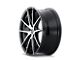 Kraze Turismo Gloss Black Machined Wheel; 17x8 (05-09 Mustang GT, V6)