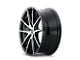 Kraze Turismo Gloss Black Machined Wheel; 18x8 (05-09 Mustang GT, V6)