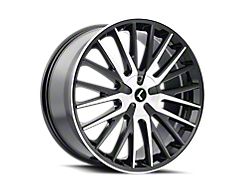 Kraze Double Down Gloss Black Machined Wheel; 22x8.5 (06-10 Charger, Excluding SRT8)