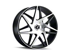 Kraze Phase Gloss Black Machined Wheel; 22x9.5 (06-10 Charger)