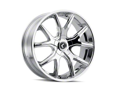 Kraze Spltz Chrome Wheel; Rear Only; 26x10; 18mm Offset (06-10 Charger)