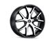 Kraze Spltz Gloss Black Machined Wheel; Rear Only; 26x10 (06-10 Charger)