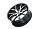 Kraze Spltz Gloss Black Machined Wheel; Rear Only; 26x10 (06-10 Charger)