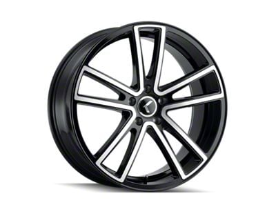 Kraze Lusso Gloss Black Machined Wheel; 20x8.5; 38mm Offset (10-15 Camaro, Excluding ZL1)