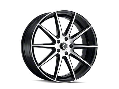 Kraze Cosmos Gloss Black Machined Wheel; 18x8; 40mm Offset (10-14 Mustang GT w/o Performance Pack, V6)