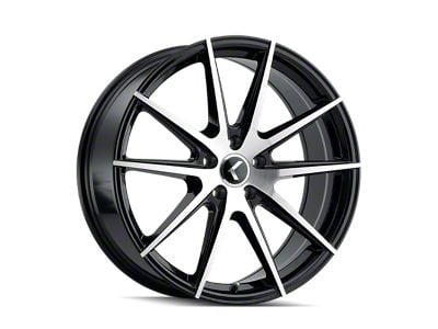 Kraze Turismo Gloss Black Machined Wheel; 17x8 (10-14 Mustang GT w/o Performance Pack, V6)