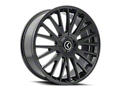 Kraze Double Down Gloss Black Wheel; 18x8; 40mm Offset (15-23 Mustang GT w/o Performance Pack, , V6)