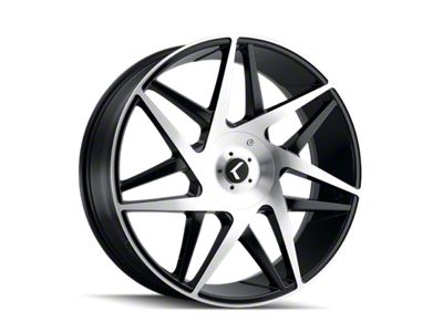 Kraze Phase Gloss Black Machined Wheel; 22x9.5; 18mm Offset (11-23 RWD Charger, Excluding Widebody)