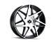 Kraze Phase Gloss Black Machined Wheel; 22x9.5 (11-23 RWD Charger, Excluding Widebody)