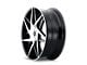 Kraze Phase Gloss Black Machined Wheel; 22x9.5 (11-23 RWD Charger, Excluding Widebody)