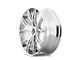 Kraze Spltz Chrome Wheel; Rear Only; 26x10 (11-23 RWD Charger, Excluding Widebody)