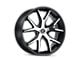 Kraze Spltz Gloss Black Machined Wheel; Rear Only; 26x10 (11-23 RWD Charger, Excluding Widebody)