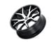 Kraze Spltz Gloss Black Machined Wheel; Rear Only; 26x10 (11-23 RWD Charger, Excluding Widebody)