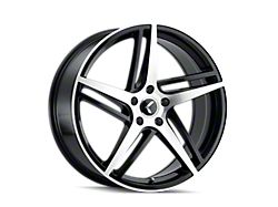 Kraze Milano Gloss Black Machined Wheel; 20x8.5; 38mm Offset (2024 Mustang)