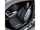 Kustom Interior Premium Artificial Leather Front and Rear Seat Covers; All Black with White Stitching Honeycomb Accent (10-15 Camaro Coupe w/o 1LE Competition Seat)