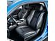 Kustom Interior Premium Artificial Leather Front and Rear Seat Covers; All Black with Red Stitching Honeycomb Accent (15-23 Challenger w/ Performance Seats)