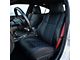 Kustom Interior Premium Artificial Leather Front and Rear Seat Covers; All Black with White Stitching Honeycomb Accent (15-23 Charger w/ Performance Seats)