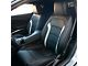 Kustom Interior Premium Artificial Leather Front and Rear Seat Covers; Black with Gray Wing Accent (16-24 Camaro Convertible)