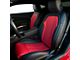 Kustom Interior Premium Artificial Leather Front and Rear Seat Covers; Black with White Accent (16-24 Camaro Convertible)