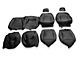 Kustom Interior Premium Artificial Leather Front and Rear Seat Covers; All Black (15-23 Mustang Fastback w/o RECARO Seats)