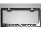 License Plate Frame with Corvette Lettering; Yellow Carbon Fiber (Universal; Some Adaptation May Be Required)