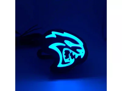 Lighting Trendz Hellcat Head Illuminared Logo with Bluetooth Controller; RGB (Universal; Some Adaptation May Be Required)