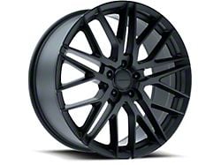 Liquid Metal Wheels Fin Satin Black Wheel; 18x8; 40mm Offset (15-23 Mustang EcoBoost w/o Performance Pack, V6)