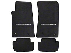 Lloyd Ultimat Front and Rear Floor Mats with Camaro Logo; Black (10-15 Camaro)