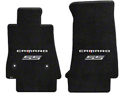 Lloyd Ultimat Front Floor Mats with Camaro and Silver SS Logo; Black (16-24 Camaro)