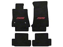 Lloyd Velourtex Front and Rear Floor Mats with Red SS Logo; Black (16-24 Camaro)