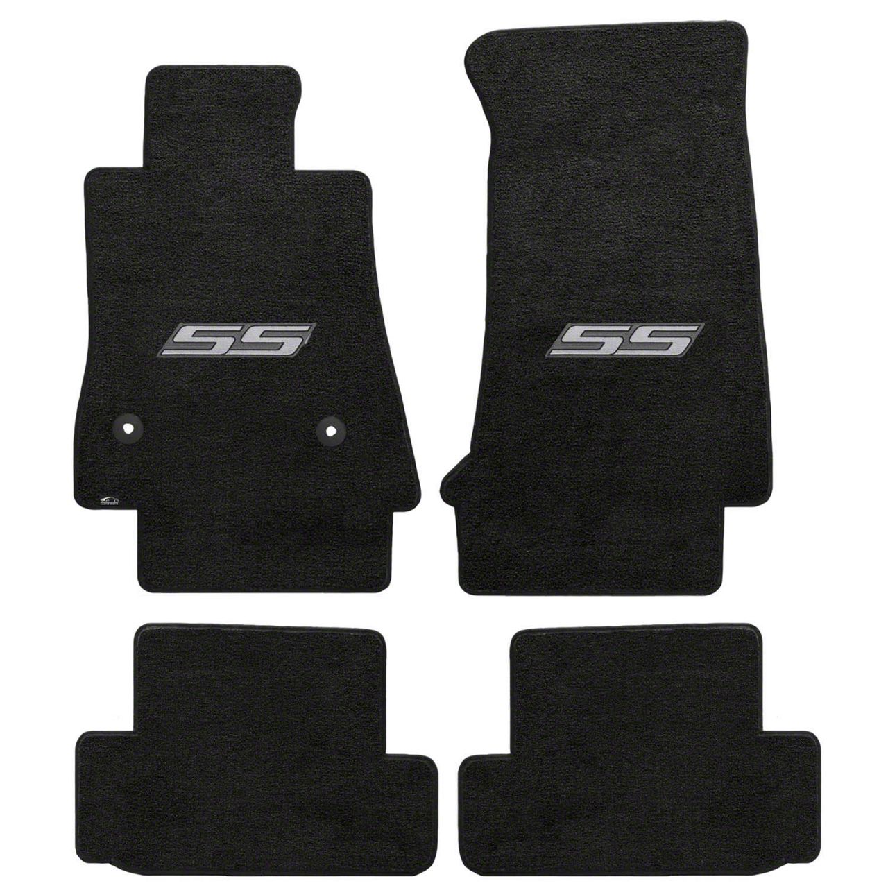 Chevrolet Camaro RS 5th Gen (2010-2015) Velour Carpet Floor Mats with factory CAMARO RS Embroidery, Custom Trim and Stitching Color Options