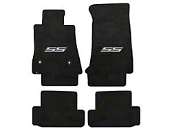 Lloyd Velourtex Front and Rear Floor Mats with Silver SS Logo; Black (16-24 Camaro)