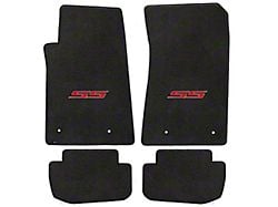 Lloyd Velourtex Front and Rear Floor Mats with SS Logo; Black (10-15 Camaro)