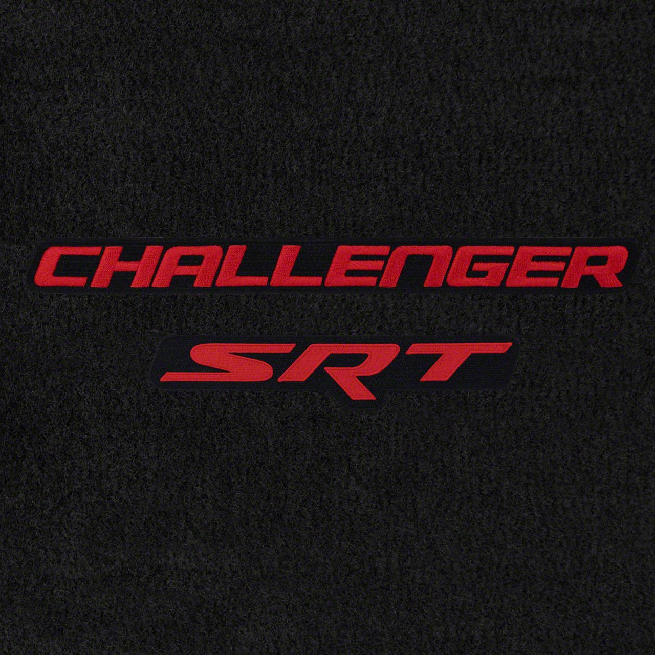 Lloyd Challenger Trunk Mat with Challenger and Red SRT Logo; Black