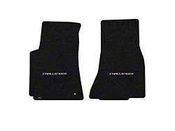 Lloyd Velourtex Front Floor Mats with Challenger Logo; Black (08-10 Challenger)