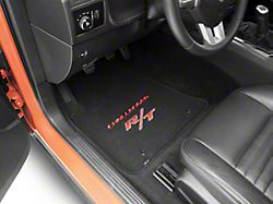 Lloyd Velourtex Front Floor Mats with Challenger and Red RT Logo; Black (11-23 Challenger, Excluding AWD)