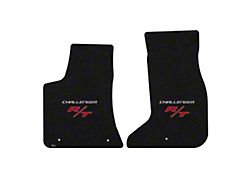 Lloyd Velourtex Front Floor Mats with Challenger and Silver RT Logo; Black (17-23 AWD Challenger)