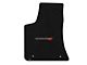 Lloyd Velourtex Front and Rear Floor Mats with Dodge and Stripes Logo; Black (17-23 AWD Challenger)