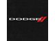 Lloyd Velourtex Front and Rear Floor Mats with Dodge and Stripes Logo; Black (17-23 AWD Challenger)