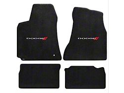 Lloyd Ultimat Front and Rear Floor Mats with Dodge Logo; Black (06-10 Charger)