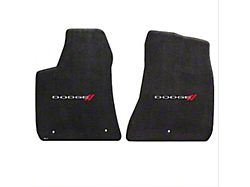 Lloyd Ultimat Front Floor Mats with Dodge Logo; Black (11-23 Charger, Excluding AWD)