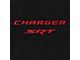 Lloyd Velourtex Front Floor Mats with Red SRT Logo; Black (11-23 AWD Charger)
