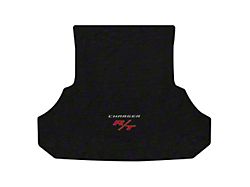 Lloyd Velourtex Trunk Mat with Silver and Red R/T Logo; Black (13-23 Charger w/o Subwoofer)