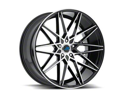 MACH Euro Concave ME.20 Glossy Black Machined Wheel; Rear Only; 20x10 (06-10 RWD Charger)