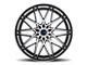 MACH Euro Concave ME.20 Glossy Black Machined Wheel; Rear Only; 20x10 (06-10 RWD Charger)