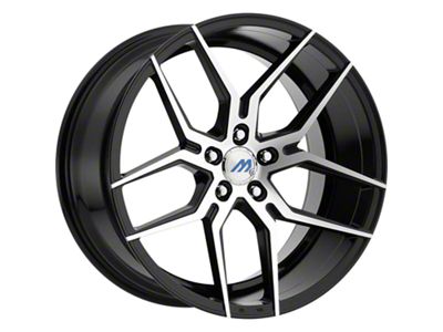 MACH Euro Concave ME.4 Glossy Black Machined Wheel; 18x8 (07-10 AWD Charger)